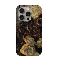 iPhone 16 Pro Wood Live Edge Phone Case - Azalea (Red, 808707)