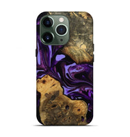 iPhone 13 Pro Wood Live Edge Phone Case - Ellen (Purple, 808714)