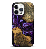 iPhone 15 Pro Max Wood Live Edge Phone Case - Ellen (Purple, 808714)