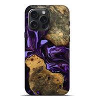 iPhone 16 Pro Max Wood Live Edge Phone Case - Ellen (Purple, 808714)