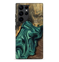 Galaxy S22 Ultra Wood Live Edge Phone Case - Jeff (Green, 808719)