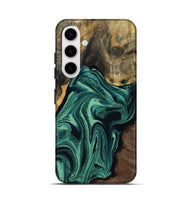 Galaxy S25 Wood Live Edge Phone Case - Jeff (Green, 808719)