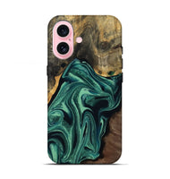 iPhone 17 Wood Live Edge Phone Case - Jeff (Green, 808719)
