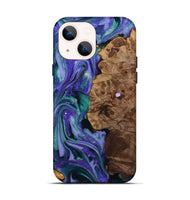 iPhone 14 Wood Live Edge Phone Case - Sawyer (Purple, 808720)