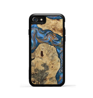 iPhone SE Wood Phone Case - Vernon (Teal & Gold, 808817)