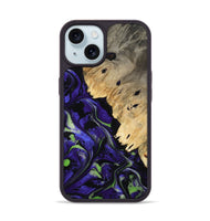 iPhone 15 Wood Phone Case - Zaid (Purple, 808829)