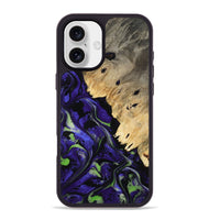 iPhone 16 Plus Wood Phone Case - Zaid (Purple, 808829)