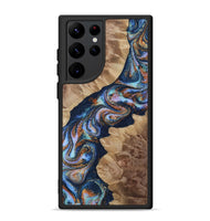 Galaxy S22 Ultra Wood Phone Case - Kellie (Teal & Gold, 808850)