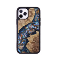 iPhone 11 Pro Wood Phone Case - Kellie (Teal & Gold, 808850)