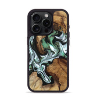 iPhone 15 Pro Wood Phone Case - Carly (Green, 808884)
