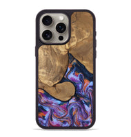 iPhone 15 Pro Max Wood Phone Case - Jesica (Blue, 808892)