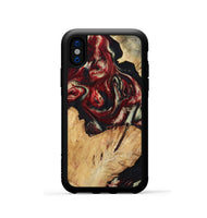 iPhone Xs Wood Phone Case - Galen (Red, 808906)