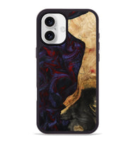 iPhone 16 Plus Wood Phone Case - Erich (Red, 808909)