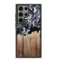 Galaxy S23 Ultra Wood Phone Case - Betsy (Black & White, 808913)