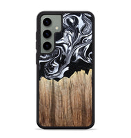 Galaxy S24 Plus Wood Phone Case - Betsy (Black & White, 808913)