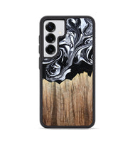 Galaxy S25 Wood Phone Case - Betsy (Black & White, 808913)