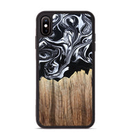 iPhone Xs Max Wood Phone Case - Betsy (Black & White, 808913)