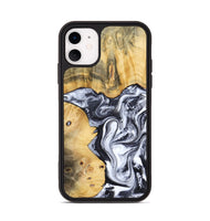 iPhone 11 Wood Phone Case - Nallely (Black & White, 808914)
