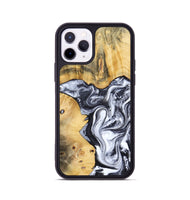 iPhone 11 Pro Wood Phone Case - Nallely (Black & White, 808914)