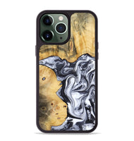 iPhone 13 Pro Max Wood Phone Case - Nallely (Black & White, 808914)