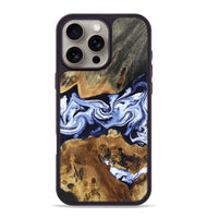 iPhone 16 Pro Max Wood Phone Case - Melba (Blue, 808916)