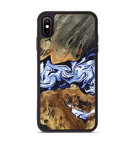 iPhone Xs Max Wood Phone Case - Melba (Blue, 808916)