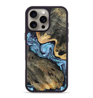 iPhone 16 Pro Max Wood Phone Case - Neil (Blue, 808917)