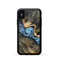 iPhone Xs Wood Phone Case - Neil (Blue, 808917)