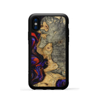 iPhone Xs Wood Phone Case - James (Purple, 808932)