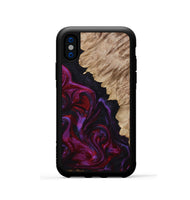 iPhone Xs Wood Phone Case - Marlene (Red, 808933)