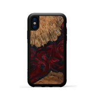 iPhone Xs Wood Phone Case - Bria (Red, 808934)