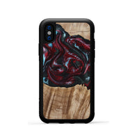 iPhone Xs Wood Phone Case - Caitlyn (Red, 808935)