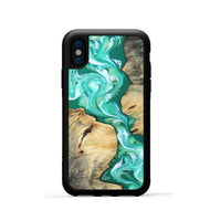 iPhone Xs Wood Phone Case - Coleen (Green, 808955)