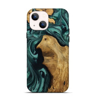 iPhone 14 Wood Live Edge Phone Case - Leesa (Green, 809022)