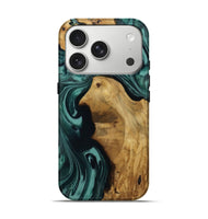 iPhone 17 Pro Wood Live Edge Phone Case - Leesa (Green, 809022)