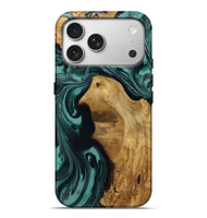 iPhone 17 Pro Max Wood Live Edge Phone Case - Leesa (Green, 809022)