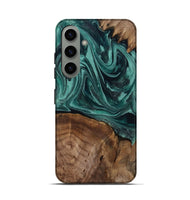 Galaxy S24 Wood Live Edge Phone Case - Jaquan (Green, 809029)