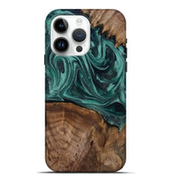 iPhone 15 Pro Max Wood Live Edge Phone Case - Jaquan (Green, 809029)