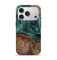 iPhone 17 Pro Wood Live Edge Phone Case - Jaquan (Green, 809029)