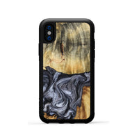 iPhone Xs Wood Phone Case - Lamont (Black & White, 809054)