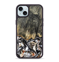 iPhone 15 Plus Wood Phone Case - Kesha (Black & White, 809055)