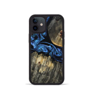 iPhone 12 mini Wood Phone Case - Theron (Blue, 809092)