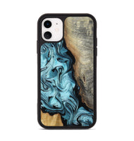 iPhone 11 Wood Phone Case - Madilyn (Blue, 809154)