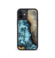 iPhone 12 mini Wood Phone Case - Madilyn (Blue, 809154)