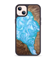 iPhone 14 Plus Wood Phone Case - Baylee (Blue, 809155)