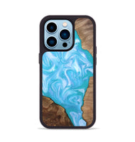 iPhone 14 Pro Wood Phone Case - Baylee (Blue, 809155)