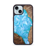 iPhone 15 Wood Phone Case - Baylee (Blue, 809155)