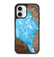 iPhone 16 Plus Wood Phone Case - Baylee (Blue, 809155)