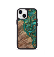 iPhone 13 mini Wood Phone Case - Katie (Green, 809159)