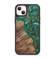 iPhone 14 Plus Wood Phone Case - Katie (Green, 809159)